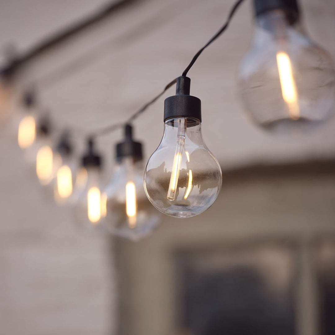 Lumières Guinguette Solaires Style Vintage – 20 Ampoules Chaudes