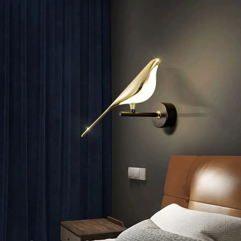 PlumeLuxe™ – Applique LED Artistique Forme d’Oiseau