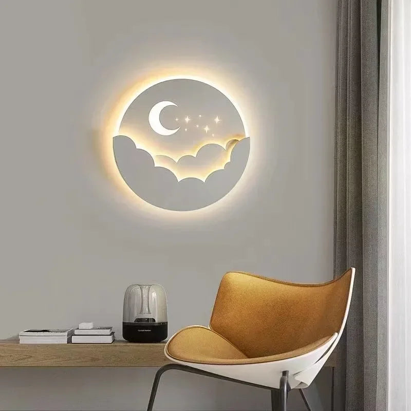LuneScape™ – Veilleuse Murale Élégante au Motif Lunaire