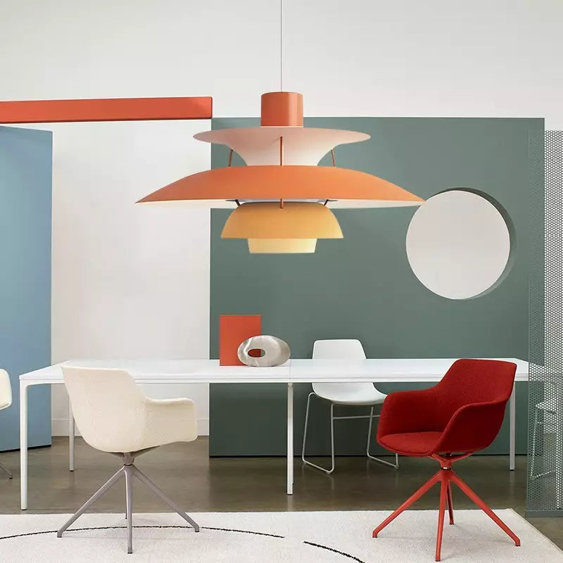 Layera™ – Luminaire Suspendu Métallique à Effet Structuré