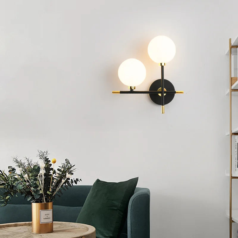 DuoLume™ – Applique Murale Double Sphère Scandinave