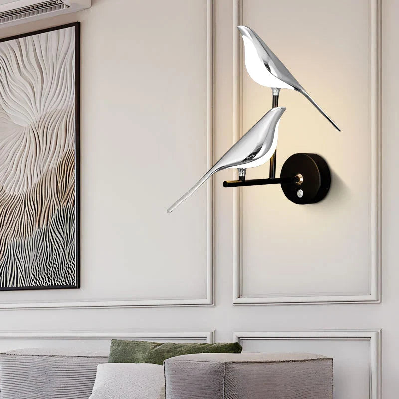 PlumeLuxe™ – Applique LED Artistique Forme d’Oiseau