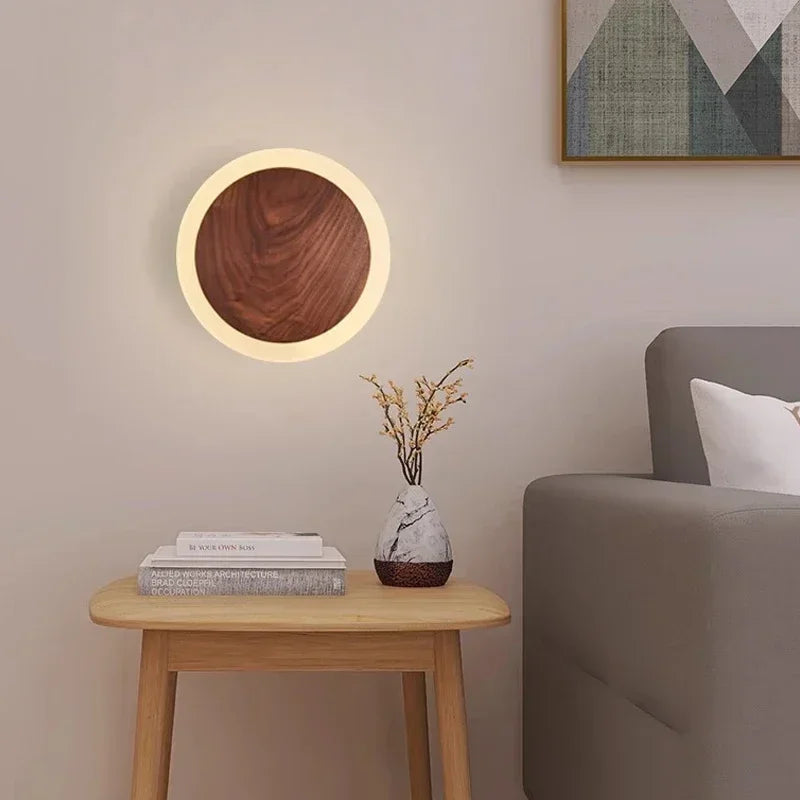 NoctaBois™ – Luminaire Mural en Noyer au Style Nordique