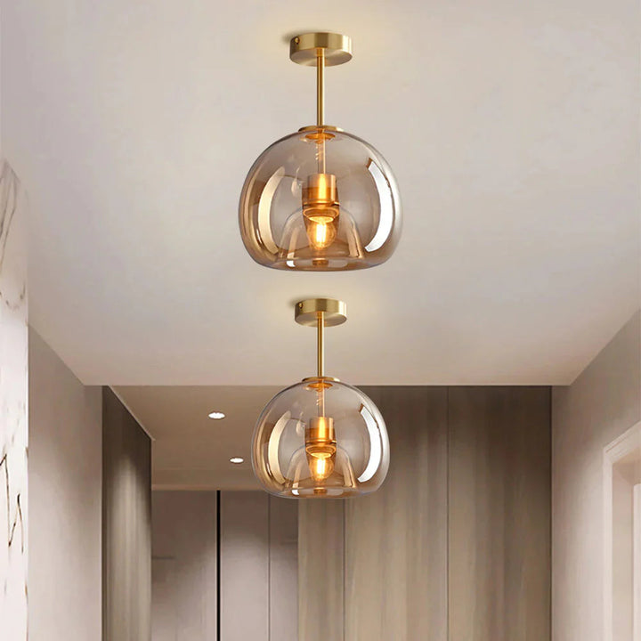 VerreCuivréa™ – Suspension Moderne en Verre Cuivré