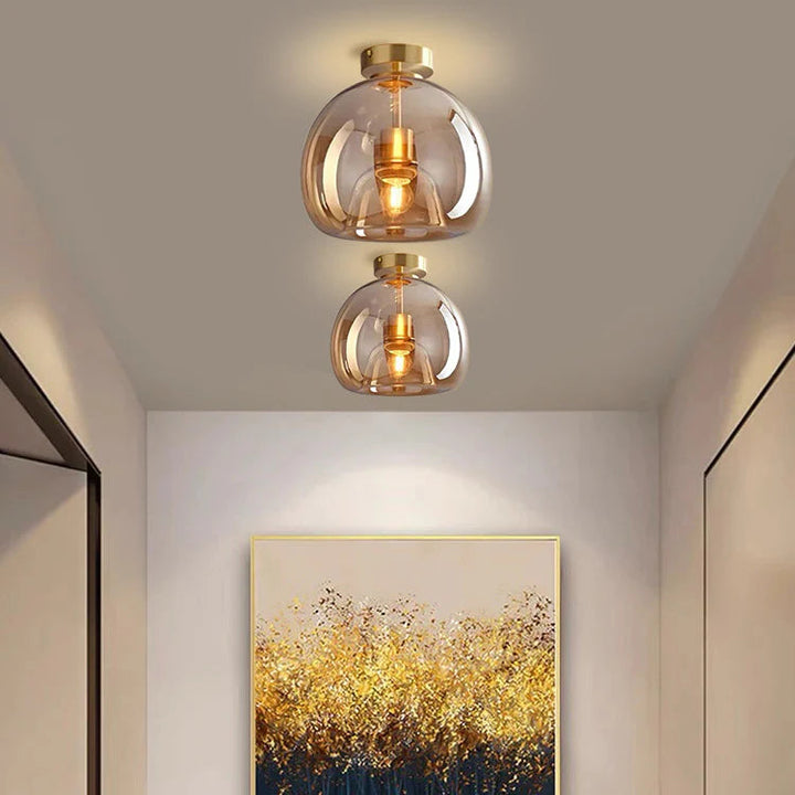 VerreCuivréa™ – Suspension Moderne en Verre Cuivré