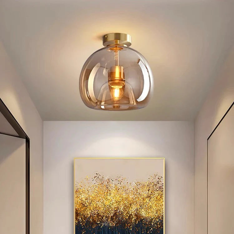 VerreCuivréa™ – Suspension Moderne en Verre Cuivré