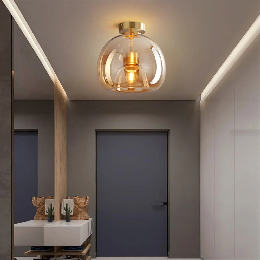 VerreCuivréa™ – Suspension Moderne en Verre Cuivré