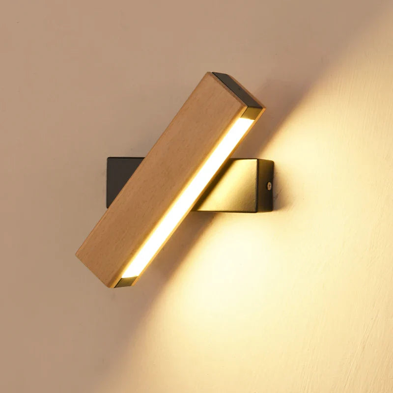 LignoFlex™ – Applique LED Murale en Bois Articulé