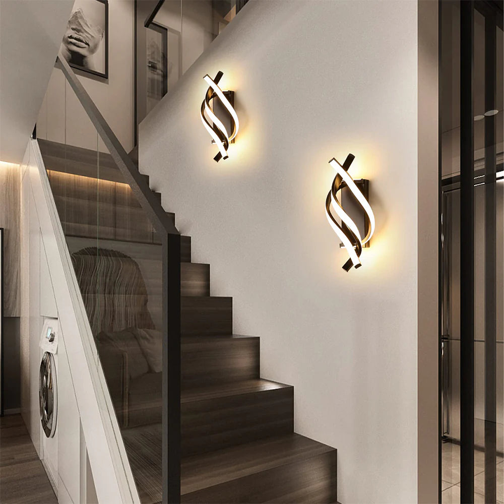 LumiVolta™ – Éclairage Mural Spirale Chic et Innovant