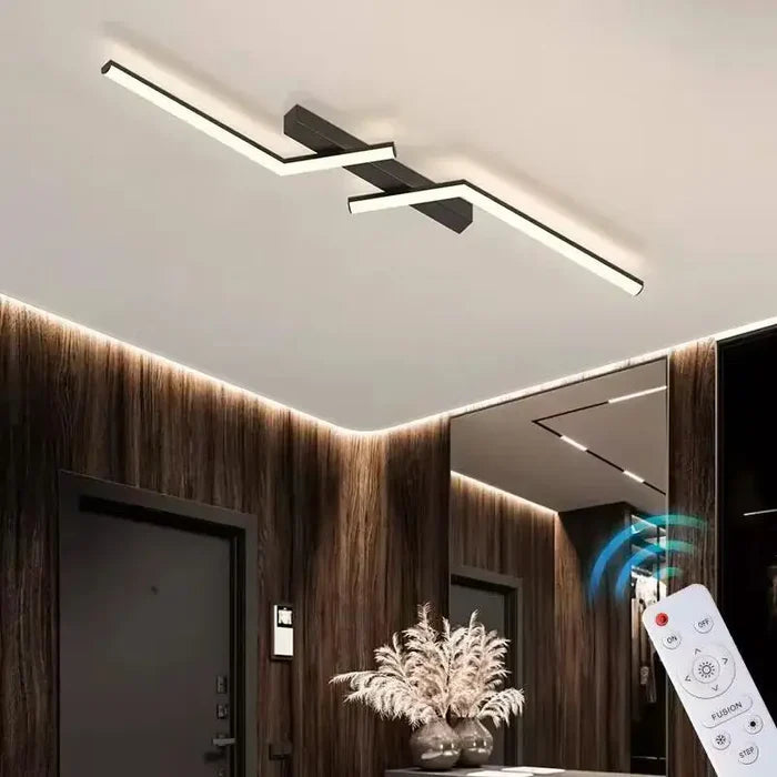 LumiNoir™ – Plafonnier Contemporain en Aluminium Épuré