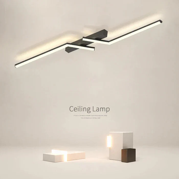 LumiNoir™ – Plafonnier Contemporain en Aluminium Épuré