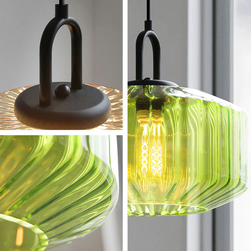 GlassiLign™ – Éclairage Nordique Moderne en Verre Rayé