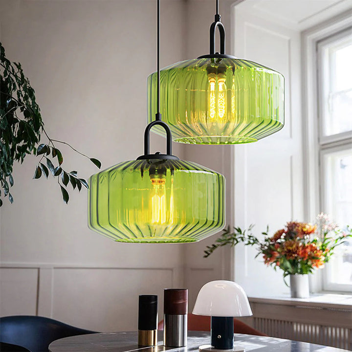 GlassiLign™ – Éclairage Nordique Moderne en Verre Rayé