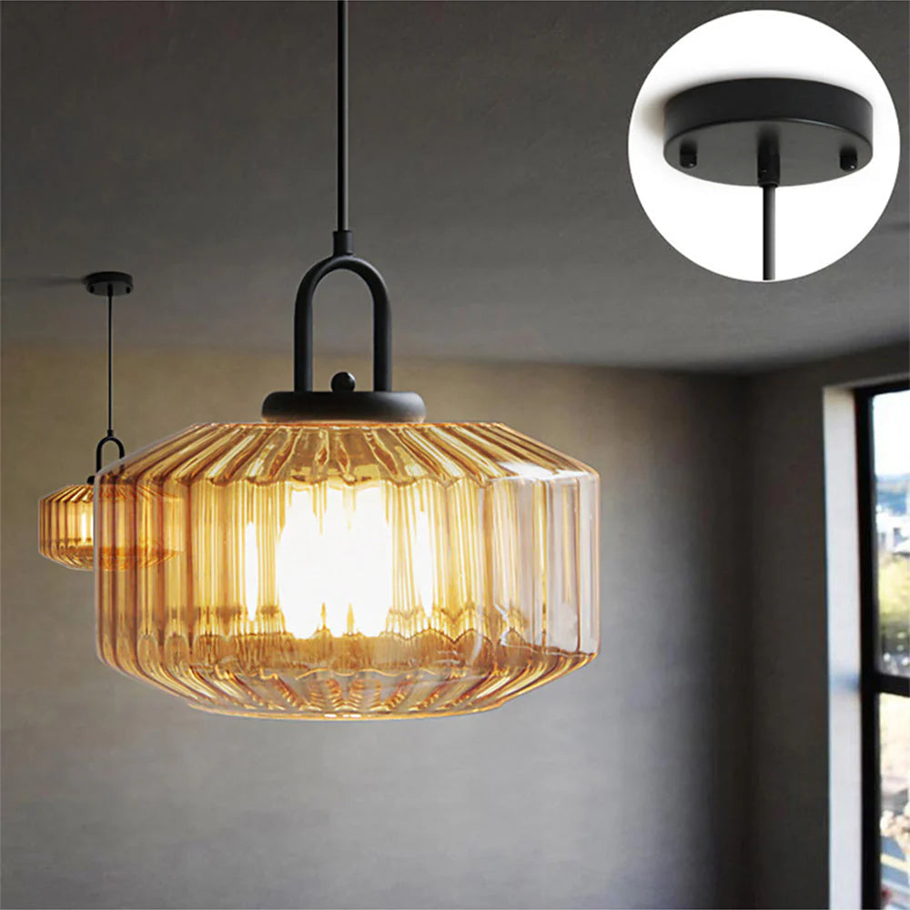 GlassiLign™ – Éclairage Nordique Moderne en Verre Rayé