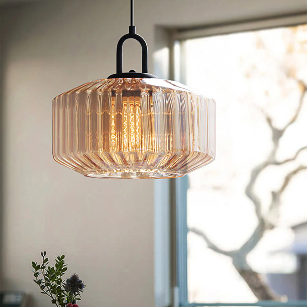 GlassiLign™ – Éclairage Nordique Moderne en Verre Rayé