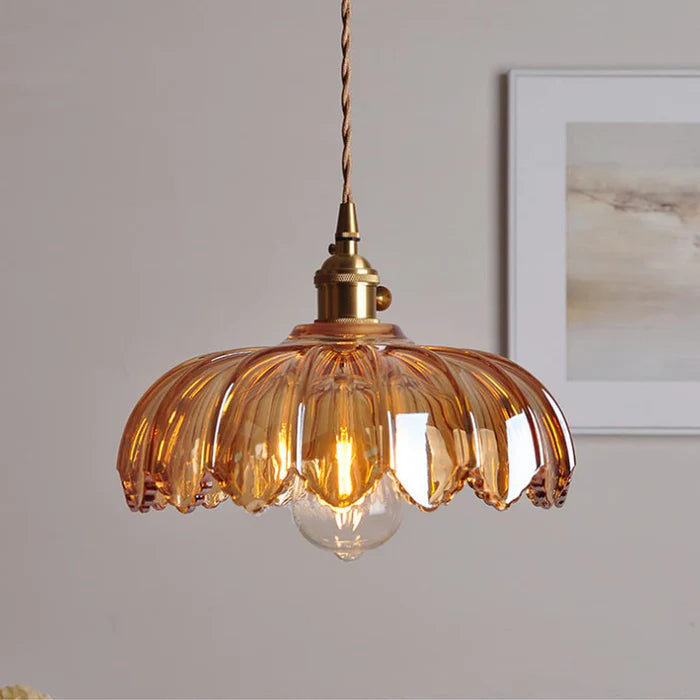 Bloomique™ – Lampe Fleur Contemporaine en Verre Soufflé