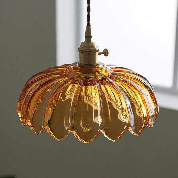 Bloomique™ – Lampe Fleur Contemporaine en Verre Soufflé