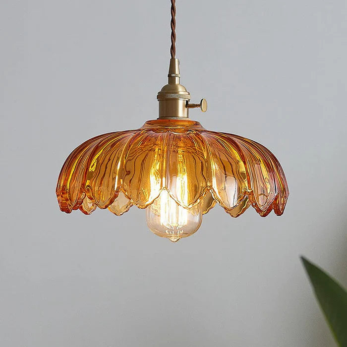 Bloomique™ – Lampe Fleur Contemporaine en Verre Soufflé