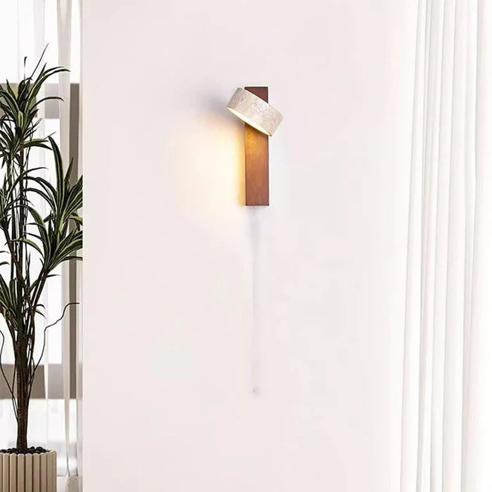 Blancréa™ – Applique Murale Chic en Travertin