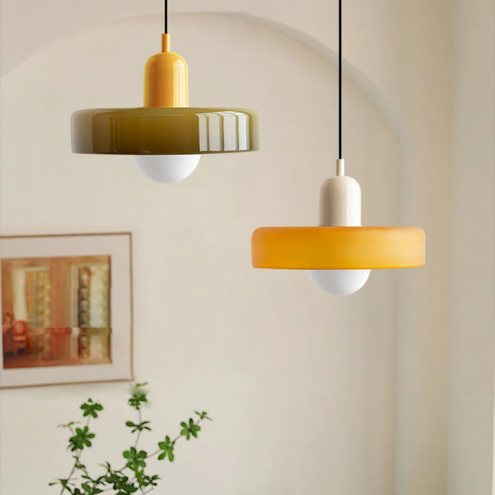 LumiModèle™ – Suspension Géométrique en Verre et LED