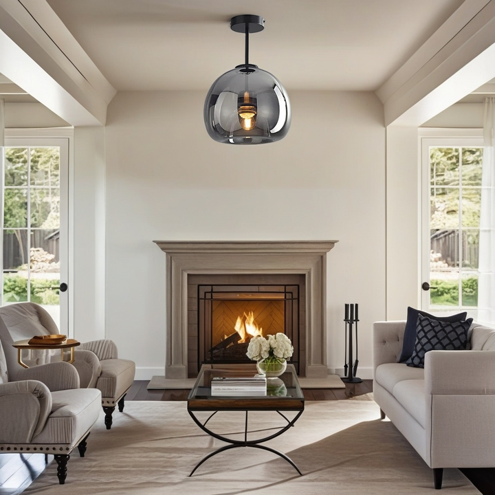 VerreCuivréa™ – Suspension Moderne en Verre Cuivré