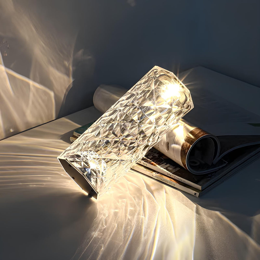 CristalÉclat™ – Lampe tactile en cristal étincelant