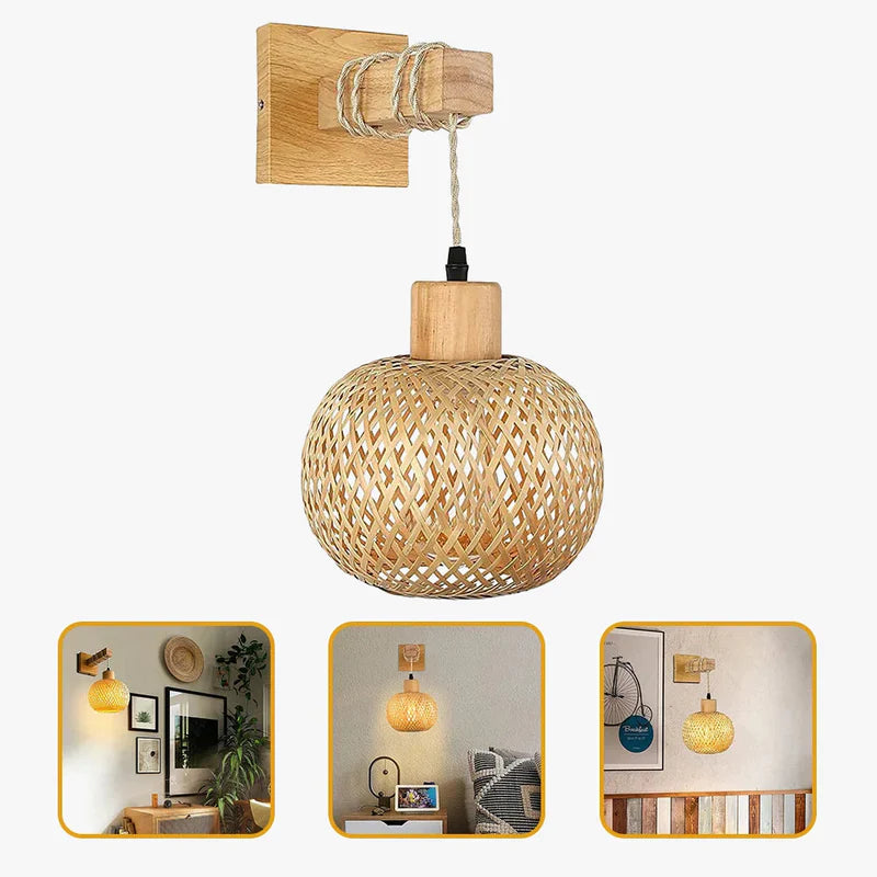 LumiBambou™ – Applique Murale Artisanale Nature & Design
