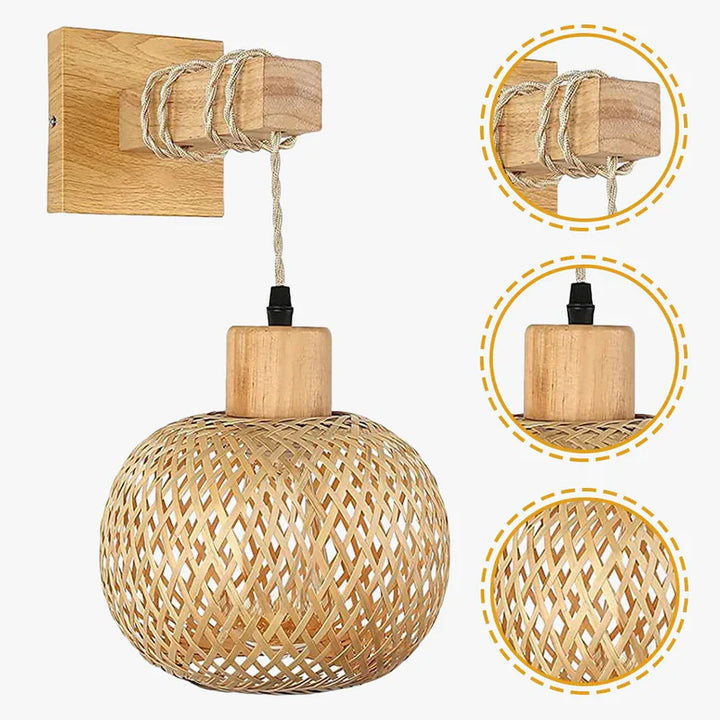 LumiBambou™ – Applique Murale Artisanale Nature & Design