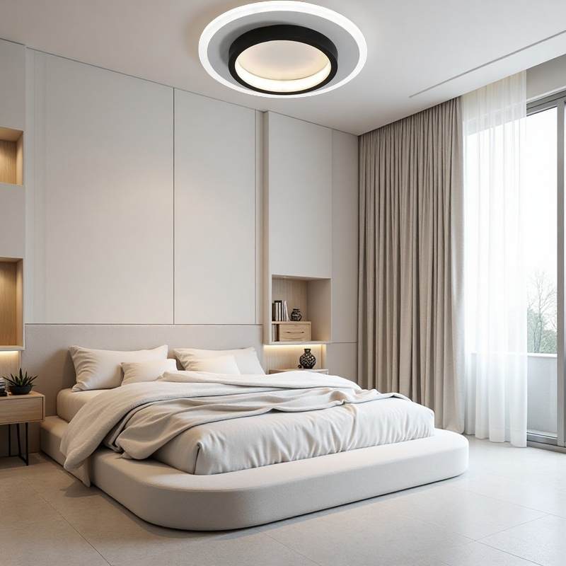 HaloMétal™ – Luminaire Rond Design en Métal et Acrylique