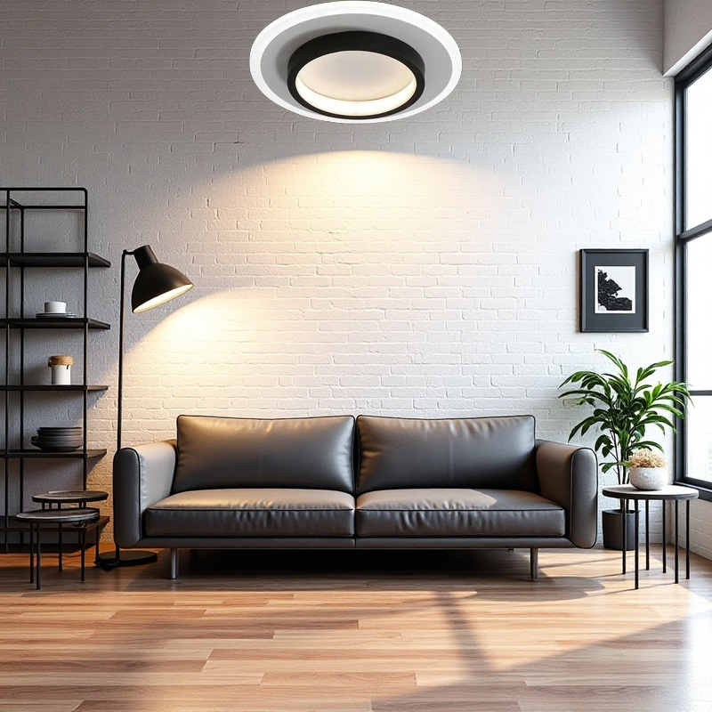 HaloMétal™ – Luminaire Rond Design en Métal et Acrylique