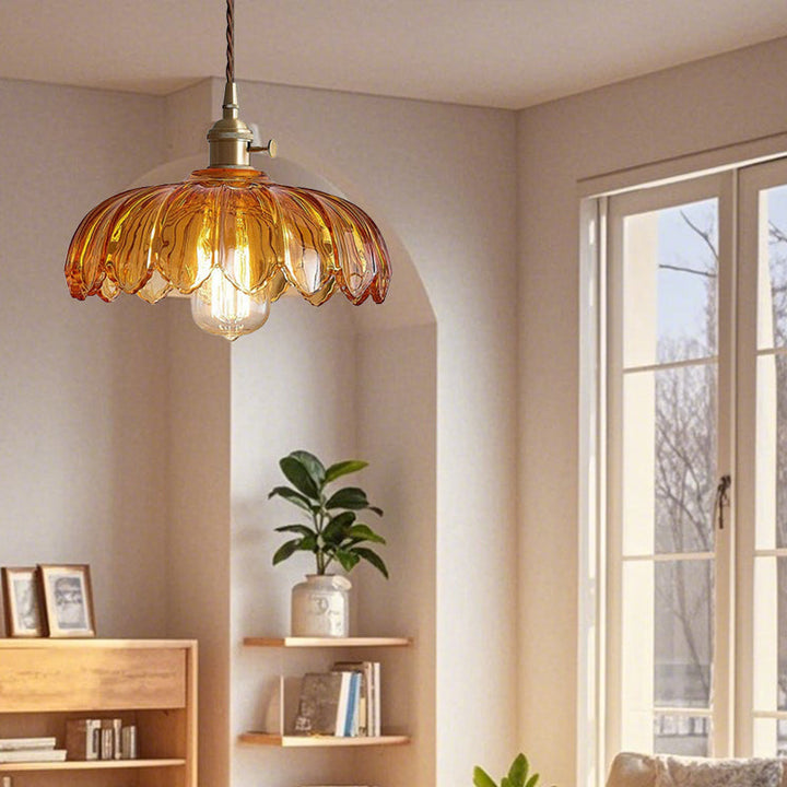 Bloomique™ – Lampe Fleur Contemporaine en Verre Soufflé