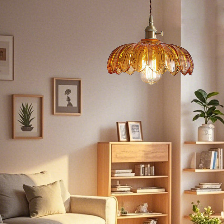 Bloomique™ – Lampe Fleur Contemporaine en Verre Soufflé