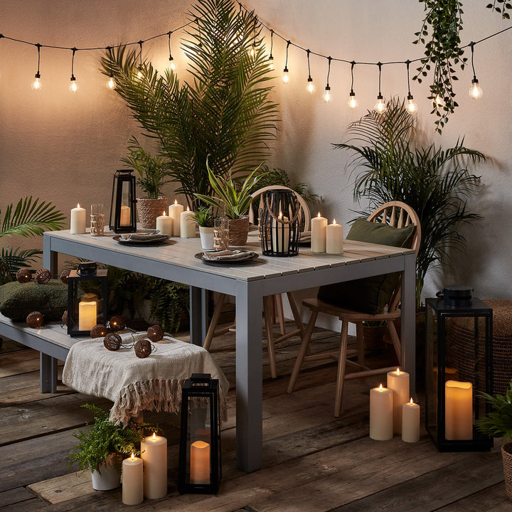 Guirlande Solaire Vintage à Suspension avec 20 Ampoules LED