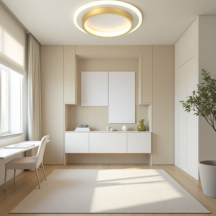 HaloMétal™ – Luminaire Rond Design en Métal et Acrylique