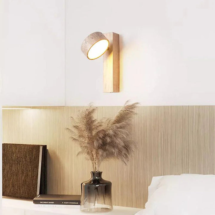 Blancréa™ – Applique Murale Chic en Travertin