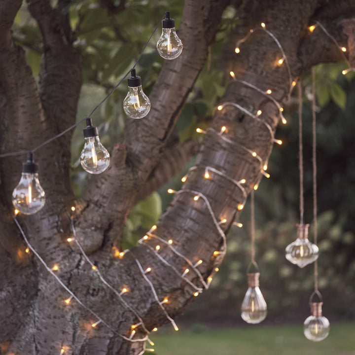 Lumières Guinguette Solaires Style Vintage – 20 Ampoules Chaudes
