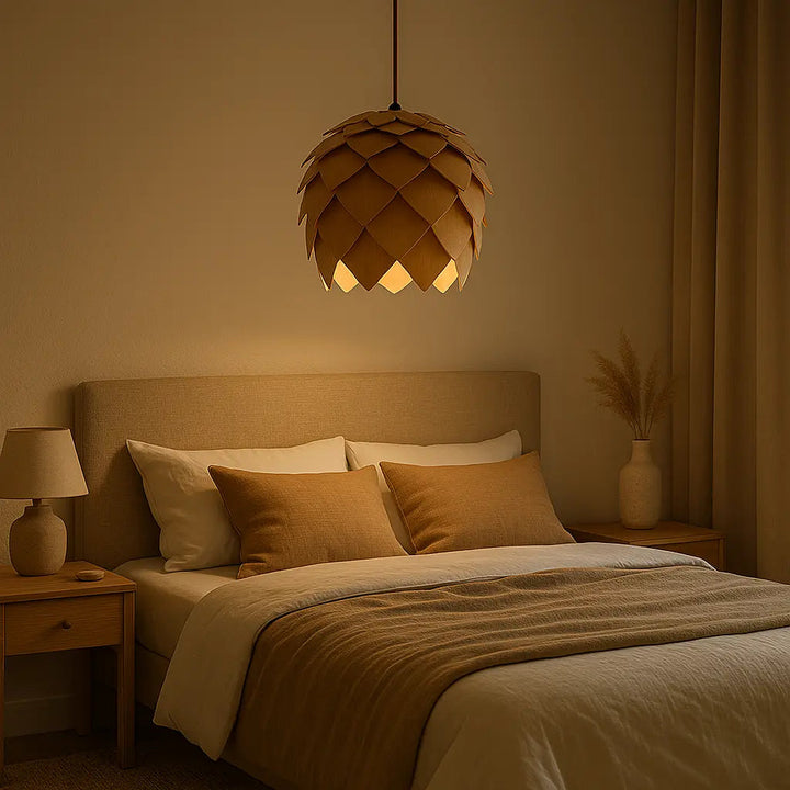 Éclat Naturel™ – Suspension en Bois Moderne