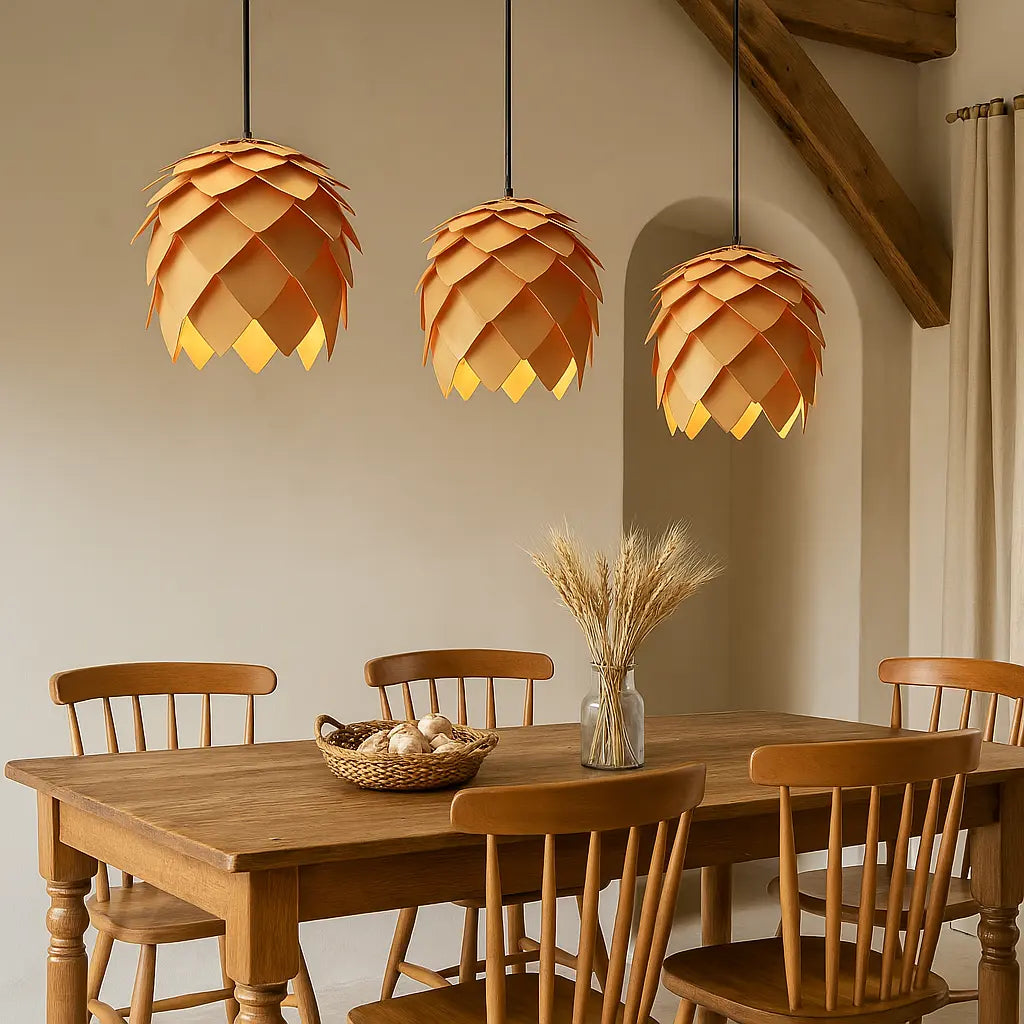 Éclat Naturel™ – Suspension en Bois Moderne