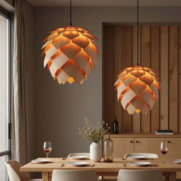 Éclat Naturel™ – Suspension en Bois Moderne