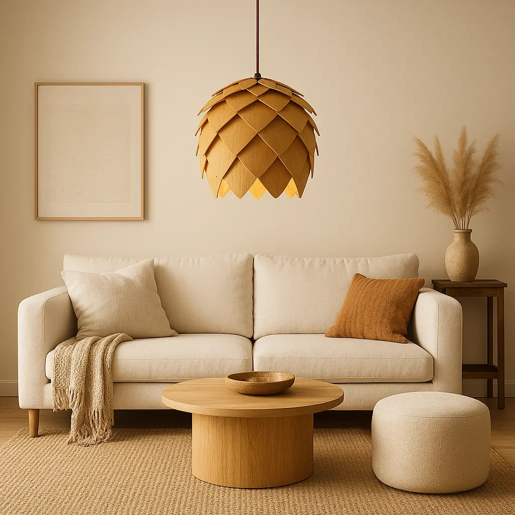 Éclat Naturel™ – Suspension en Bois Moderne