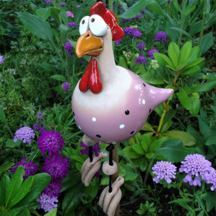 GardenChic™ – Poules en Résine Décoratives