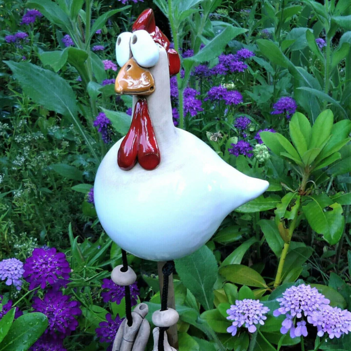 GardenChic™ – Poules en Résine Décoratives