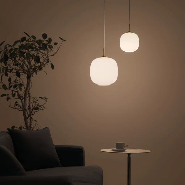 Opalys™ – Lampe Suspendue Style Nordique en Verre Opale