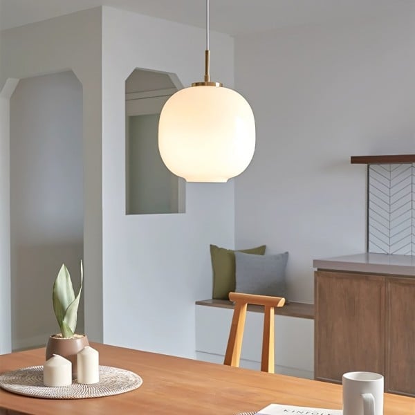 Opalys™ – Lampe Suspendue Style Nordique en Verre Opale