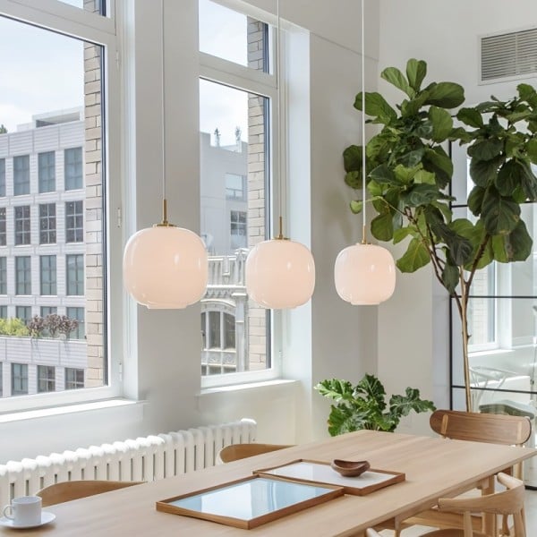 Opalys™ – Lampe Suspendue Style Nordique en Verre Opale