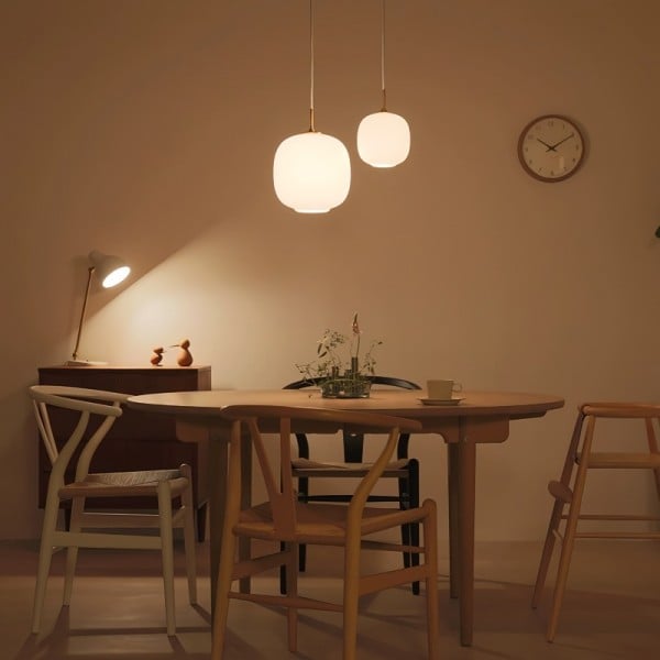 Opalys™ – Lampe Suspendue Style Nordique en Verre Opale