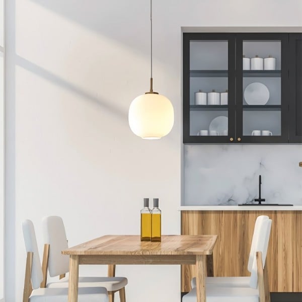 Opalys™ – Lampe Suspendue Style Nordique en Verre Opale
