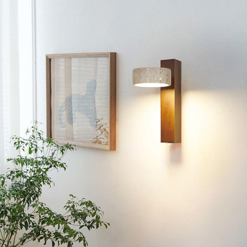 Blancréa™ – Applique Murale Chic en Travertin